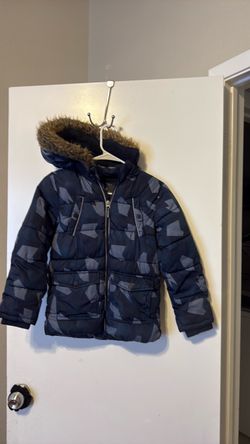 Kids Puffer Jacket with Faux Fur Hood