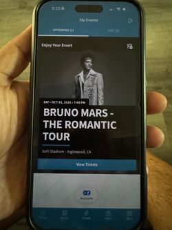 Floor seat ticket (1 ticket for Bruno Mars concert)