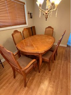Dining Room complete set including table, chairs, hutch and cabinet