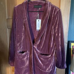 Crushed Velvet Oversized Women’s Blazer Endless Rose 