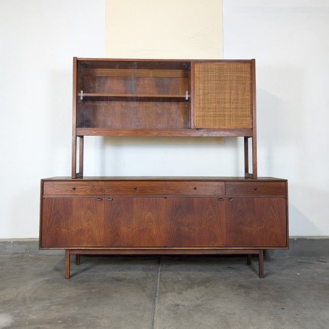 Mid Century Cabinet Hutch by Jack Cartwright for Founders, c1960s - Free Curbside Delivery