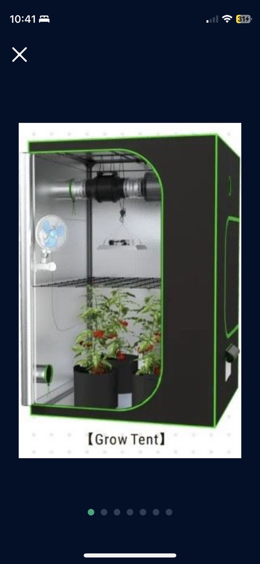 3x3x6 Mylar Coated, Hydroponic Tent