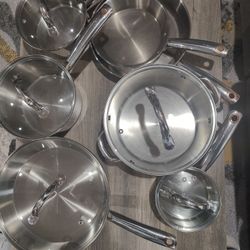 T-fal 12 piece Stainless Steel Cookware Set - Healthy choice