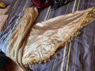 Beige Curtain + top decor covering - Lightly Used