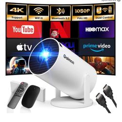 Brand: Gaimoo 5 stars (1,610) [Built-in App] Mini Projector 2025 Upgraded 1080P FHD 4K Support Projector with Mouse Portable Projector 