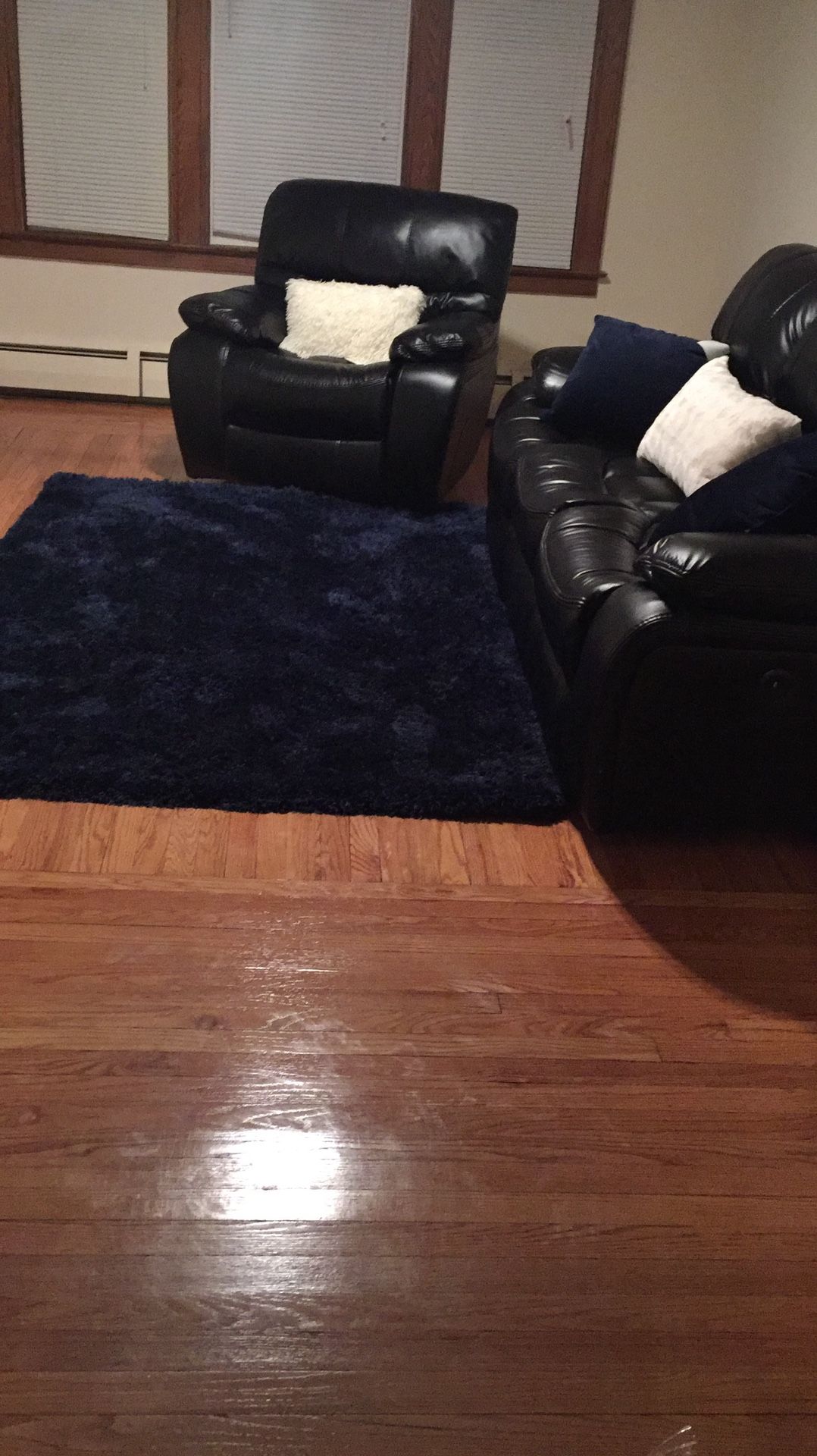 Black leather electric Couch and love seat set