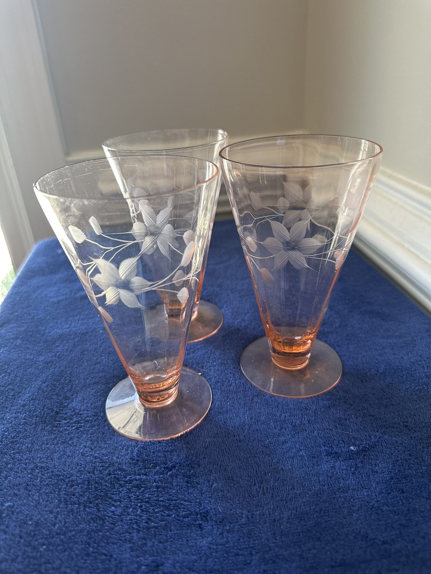 Tiffian Franciscan Pink Optic Depression Glass (3)