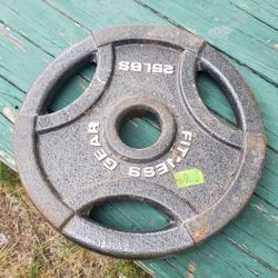 One 25 pound Olympic Grip Weight