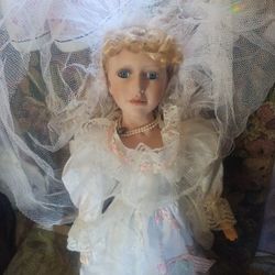 Porcelain Bridal Doll