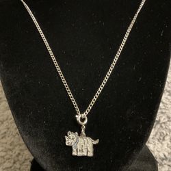 Sterling Silver 20” Necklace With Rhinos 🦏 Pendant/charm