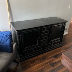 Black wood cabinet