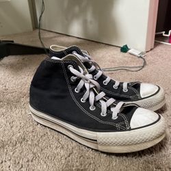 black platform converse