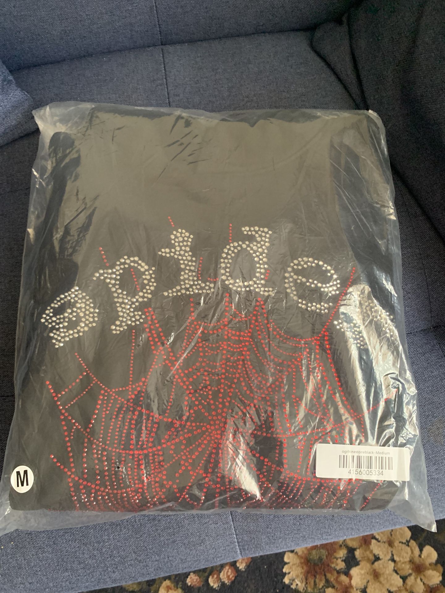 Sp5der Hoodie OG Rhinestone ‘black’
