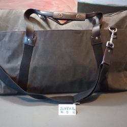 Jack Spade Retired Waxed Canvas Traveler Weekend Duffle Bag