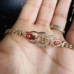 14k 15 años Bracelet 