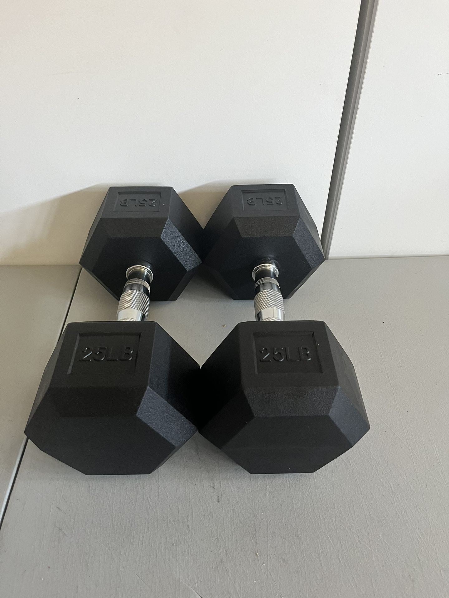 Pair Of 25 Lbs Dumbbells