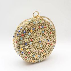 Multicolor Glitter Rhinestone Evening Bag 