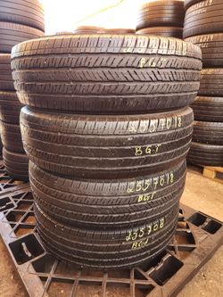 255 70R 18 BRIDGESTONE DUELER H/T TIRE 2557018 USED TIRES (SET) MOUNT BALANCE INCLUDED