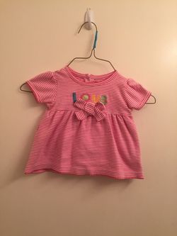 Pink striped little outfit