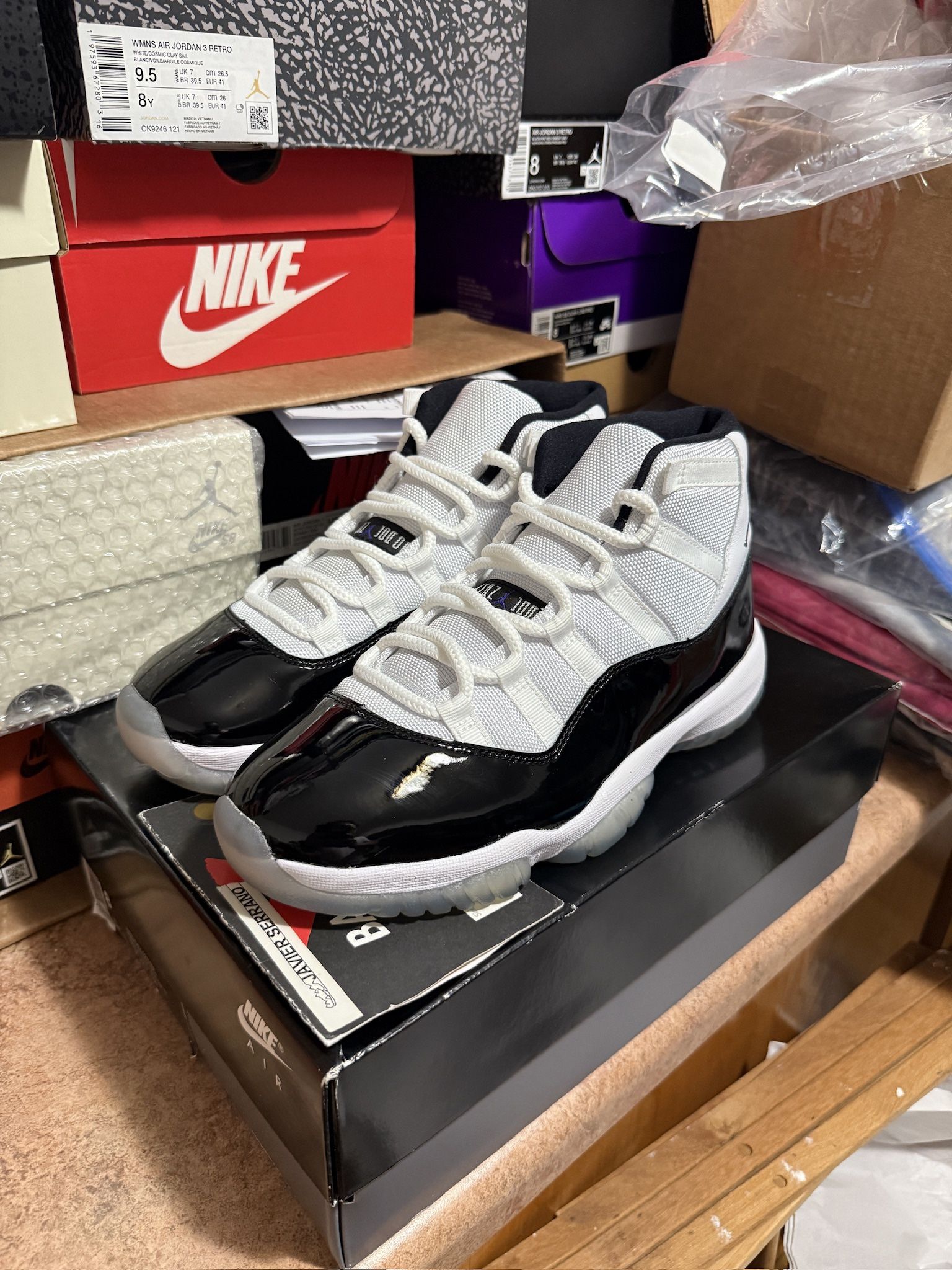 NIKE AIR JORDAN 11 CONCORD Sz 8 WORN 1x
