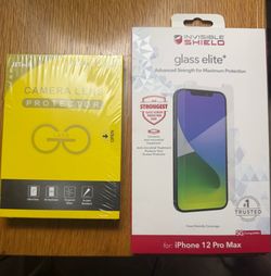 Invisible Shield Glass Elite+ Screen Protector & JETech Camera Lens Protector for iPhone 12 Pro Max