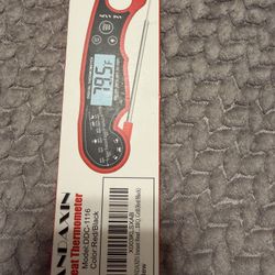 Meat Thermometer Digital for Grilling and Cooking - ANDAXIN Waterproof Ultra-Fast Instant Read Food thermometers with Backlight & Calibration for Kitc