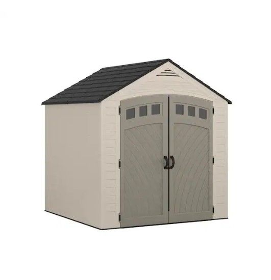 SUNCAST Vista 7 Ft W X 7 Ft D Plastic Shed