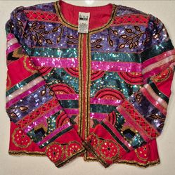 Vintage Beaded Jacket by Leslie Fay