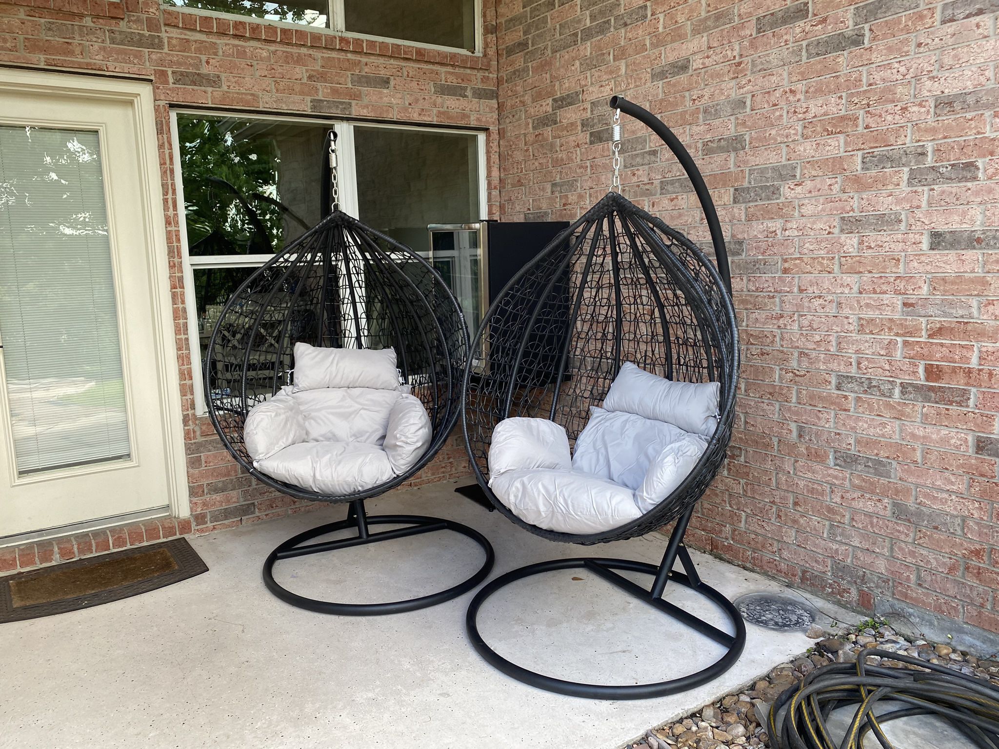 Set Of Two Swing Chairs With Cushions