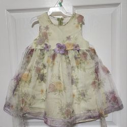 Good Lad Girls Toddler Dress Floral Flower Wedding Pageant Formal Fancy  Sz 3T 