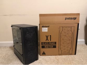 Inland X1 ATX Mid-Tower PC Case (Black) – Box Included
