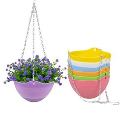 7 Colors Self-Watering Hanging Planter Indoor Outdoor Garden Flower Plant Pot Container - 14 availab