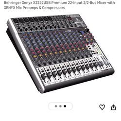 Behringer Xenyx X2222USB Premium 22-Input 2/2-Bus Mixer with XENYX Mic Preamps & Compressors