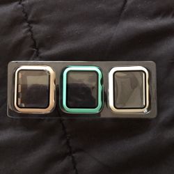 Screen Protector Covers that Fit Apple Watch 42mm, Snap On - 3 Pack In Pink, Mint Green & White 