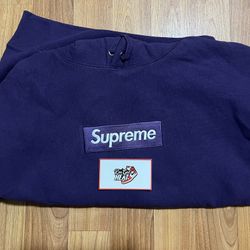 Supreme Box Logo Hooded Sweatshirt (FW23) Dark Purple Size Medium