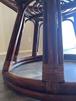 Vintage Handmade Rattan bamboo Table