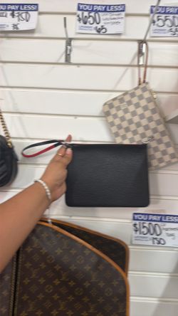 Black and red Christian louboutin wristlet