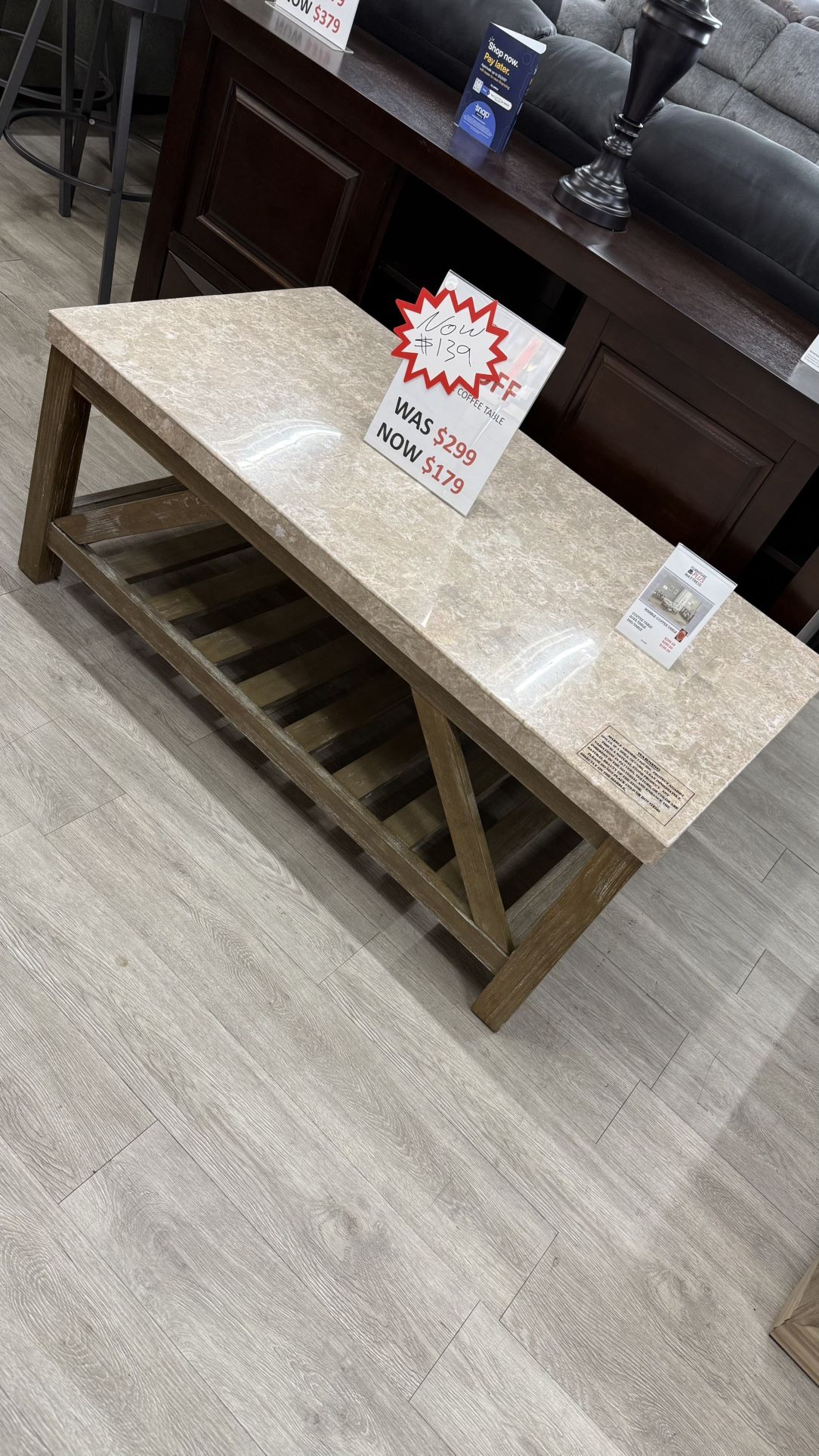 Real Marble Top Coffee Table