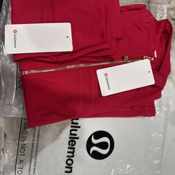 Red and Gold Lululemon Set
