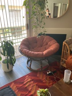 World Market Papasan couch with cushion