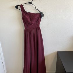 Azazie Burgundy Dress 