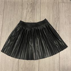 J Crew Crewcuts Faux Leather Pleated Skirt