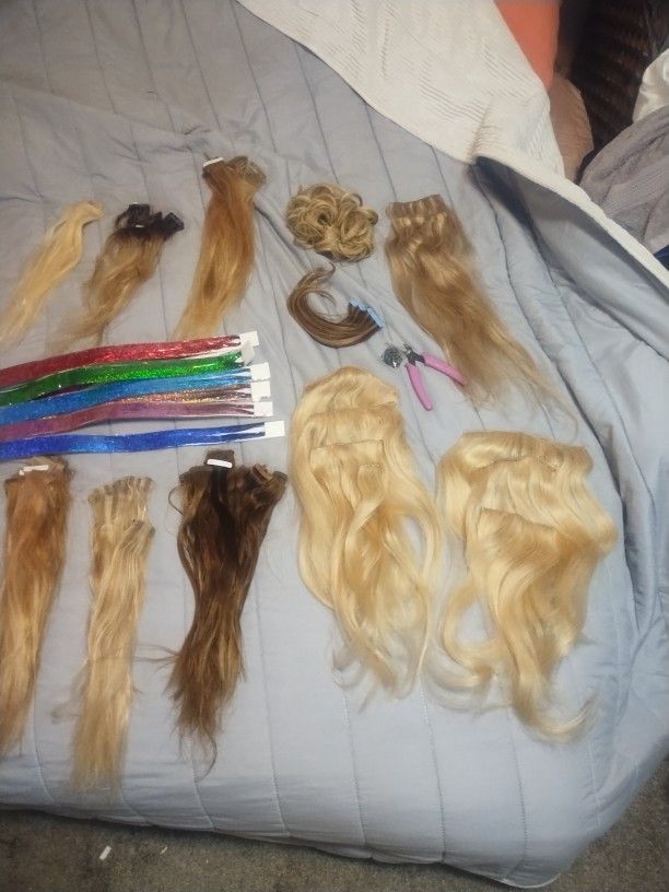 Huge Lot Of Real Hair Extensions