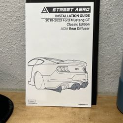 MUSTANG GT 2018-2023 ACM REAR DIFFUSER STREET AERO