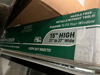 Adjustable Window Screen 15in High By 21-37in Wide