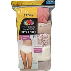 Fruit Of The Loom 6 Pack Of Cotton Blend Briefs 