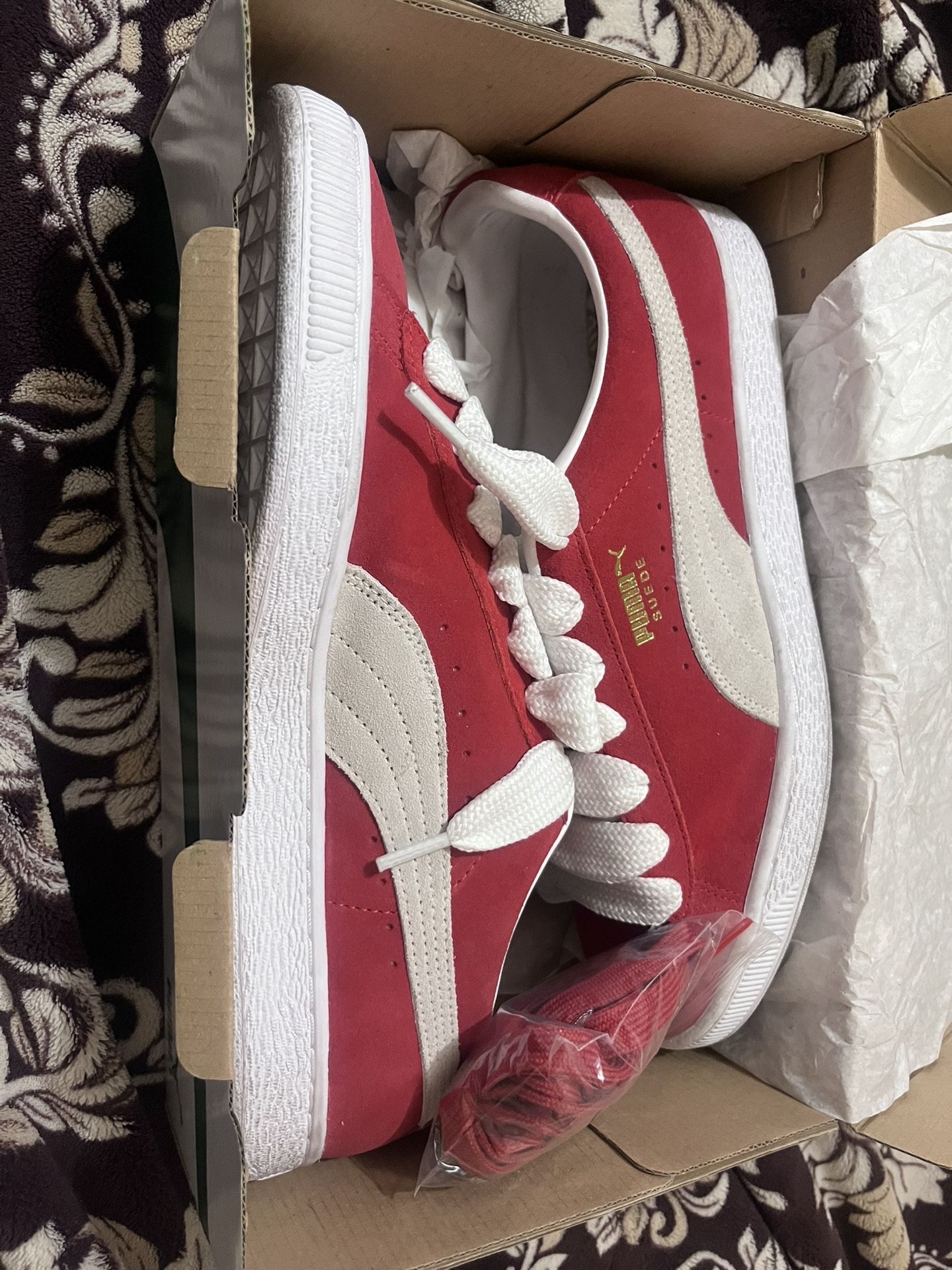 red puma suedes