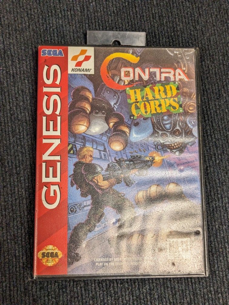 Contra: Hard Corps Sega Genesis game includes box/clamshell case