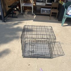 Small Dog Cage Metal Black 20x24x18