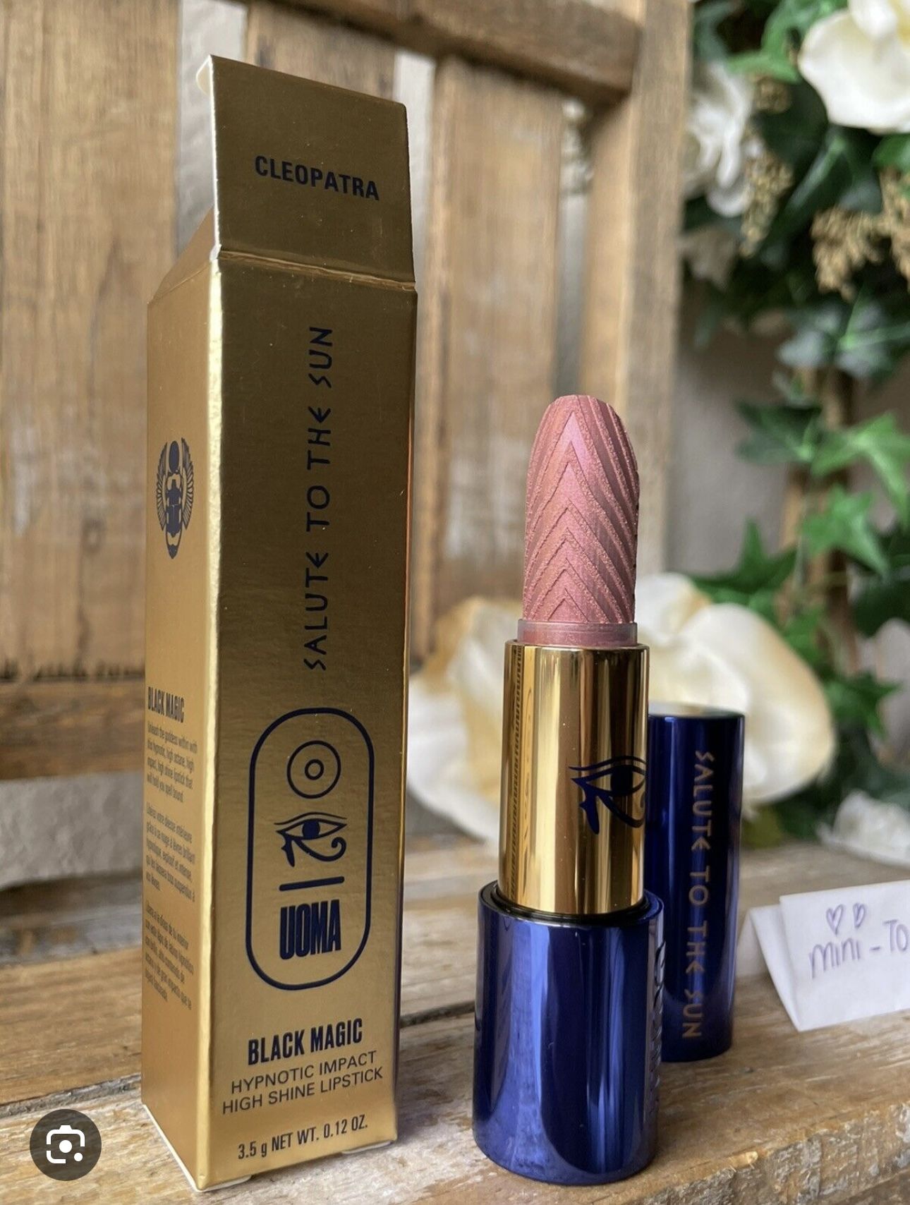 Uoma black magic hypnotic impact high shine lipstick new in box cleopatra Same day shipping Smoke and pets free